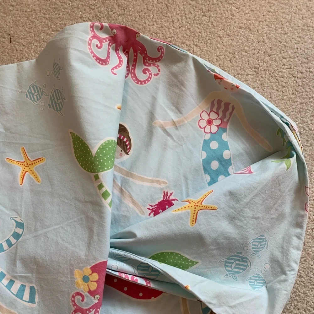Pottery Barn Kids Twin Mermaid Duvet and Sham